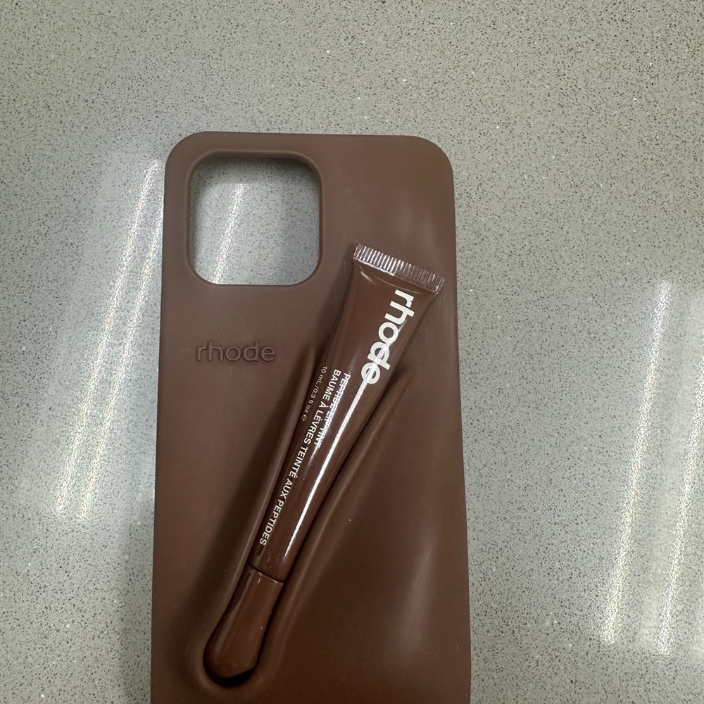 RHODE Brown Phone Case with Lip Balm Holder